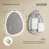 S'AFIELINA 75×55 cm Lustro asymetryczne LED - Lustro Podgląd zdjęcia produktu 24