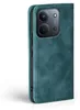 A teal flip case for a smartphone is shown from the side. Produktbild-Vorschau