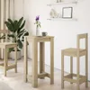 A bar table and two bar stools are set up in a room with a large plant and shelves on the wall. Náhled obrázku produktu