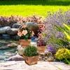 Set di 3 vasi da fiori Relaxdays, in legno fiammato, per Anteprima dell’immagine prodotto 2