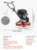 VEVOR Flügelglätter 590mm, Betonglätter Inkl. Glättteller & Produktbild-Vorschau 7
