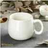 Tazza Wilmax da 400 ml in porcellana bianca per caffè e tè Anteprima dell’immagine prodotto 5
