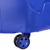 A close-up view of the wheels of a blue suitcase. Anteprima dell’immagine prodotto