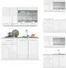 Singleküche Vicco Fame-Line Weiß Hochglanz/Weiß 140 cm ohne Produktbild-Vorschau 8
