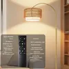 ZMH Stehlampe Boho Rattan Bogenlampe Gold dimmbare Produktbild-Vorschau 8