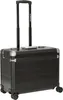 A black aluminum pilot case with a retractable handle and wheels, shown against a white background. Náhled obrázku produktu
