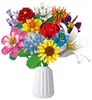A bouquet of colorful building block flowers in a white vase. Náhľad obrázku produktu