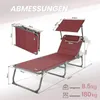 Sonnenliege klappbar – Gartenliege aus Aluminium mit 5-fach Produktbild-Vorschau 3