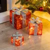Scatole regalo a LED - Colore: rosso / grigio Anteprima dell’immagine prodotto 1