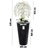 Orchidea artificiale a cascata bouquet bianco in vaso Anteprima dell’immagine prodotto 3