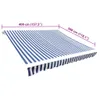 A striped awning is shown against a white background with dimensions indicated. Náhľad obrázku produktu