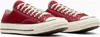 A pair of red Converse Chuck 70 low-top sneakers on a white background. Produktbild-Vorschau