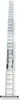 A tall, silver, multi-section ladder standing upright against a white background. Anteprima dell’immagine prodotto