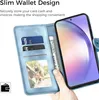 Samsung Galaxy A54 5G Hülle Wallet Cover Himmelblau EASDNB Produktbild-Vorschau 3