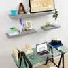 CASARIA® Étagère murale flottante grise 110 cm MDF robuste Voir les images du produit 2