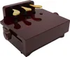 A piano pedal extender bank with three gold pedals on a dark brown wooden base, set against a white background. Náhled obrázku produktu