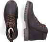 A top-down and side view of a pair of brown leather boots. Produktbild-Vorschau