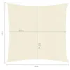 vidaXL Tenda da sole 160 g/m² Crema 3x3 m HDPE Anteprima dell’immagine prodotto 13
