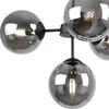 Hängelampe mit schwarzer Metallkonstruktion, 4 kugelförmige Produktbild-Vorschau 11