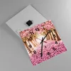 Wanduhr - Quadrat - Glasuhr - Baum Blumen Kirsche Natur - Produktbild-Vorschau 2