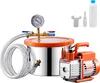 A vacuum chamber and pump kit is displayed against a white background. Anteprima dell’immagine prodotto
