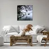 Bild auf Leinwand - Leinwandbild - See Dock Boot Bäume - Produktbild-Vorschau 6