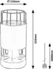 A technical drawing of a lamp with dimensions indicated. Náhľad obrázku produktu