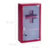 ZELLER Lékarnička nástěnná kovová červená 25x12x45cm Náhled obrázku produktu 7