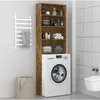 vidaXL Armadio per lavatrice in rovere fumé 64x24x190 cm Anteprima dell’immagine prodotto 9