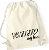 Huuraa Turnbeutel San Diego my love 12 Liter Natural Produktbild-Vorschau 1