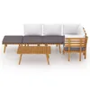vidaXL 6-tlg. Garten-Lounge-Set mit Kissen Massivholz Produktbild-Vorschau 3