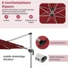 Slunečník COSTWAY Ø 330 cm, konzolový slunečník s kličkou, Náhled obrázku produktu 4