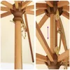 vidaXL Parasol, diamètre 300 cm, hauteur 248 cm, en bois Voir les images du produit 6