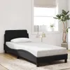 vidaXL Bettgestell mit Kopfteil "Dover" Schwarz 80x200 cm Produktbild-Vorschau 2