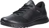 A black leather sneaker is shown from a side-angle on a white background. Podgląd zdjęcia produktu
