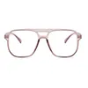 A pair of pink aviator-style glasses with clear lenses, shown from the front on a white background. Náhled obrázku produktu