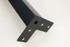A close-up shot of a black metal furniture leg with a mounting plate. Voir les images du produit