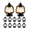 Lot de 12 mini-lanternes noires de style western/cowboy Voir les images du produit 3