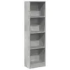 vidaXL Bibliothèque gris béton 40x24x143 cm Bois composite Voir les images du produit 1