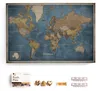 Hochwertige Canvas Weltkarte mit Kork-Pinnwand - 90x60 cm - Produktbild-Vorschau 1