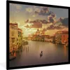 MuchoWow® Gerahmtes Poster Italien - Gondel - Canal Grande Produktbild-Vorschau 1