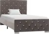 vidaXL Postel Grey Velvet 90x200 cm Náhled obrázku produktu 7