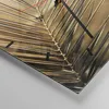 Wanduhr - Quadrat - Glasuhr - Blatt Gold Pflanze - 30x30cm Produktbild-Vorschau 5
