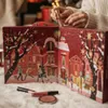 A person is opening a Christmas advent calendar filled with makeup products. Produktbild-Vorschau