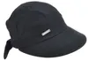 Seeberger Schildkappe aus 100% Baumwolle mit Schleife hinten in schwarz