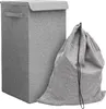 Wasmand Uno met waszak, 30x30x60 cm, lichtgrijs Productafbeelding-voorbeeld 1