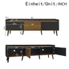 A diagram showing the dimensions of a TV stand. Produktbild-Vorschau