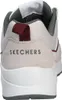 The back view of a white and gray sneaker. Voir les images du produit