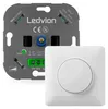 Ledvion LED Dimmer Schalter 250W 240V weiß Abdeckrahmen Produktbild-Vorschau 1