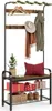 A coat rack with shelves, decorated for Christmas. Produktbild-Vorschau